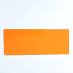 Karty plastikowe PVC pomarańczowe w połysku (długie)